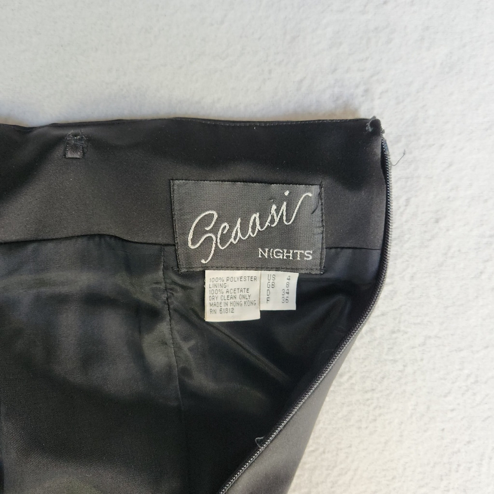 Scaasi Nights Vintage 80s Off Shoulder Dress Size 4 MET Cocktail Designer - Picture 4 of 10